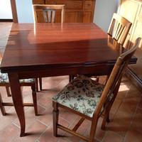 Tavolo in legno arte povera + 4 sedie