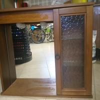 mobiletto bagno con specchio e 3 ripiani