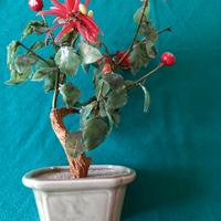 Composizione in pietra dura e giada