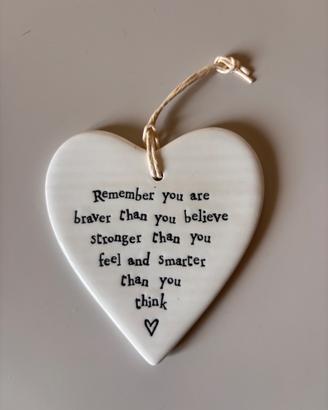 Cuore shabby in ceramica