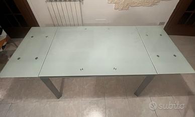 TAVOLO VETRO TEMPERATO ALLUNGABILE