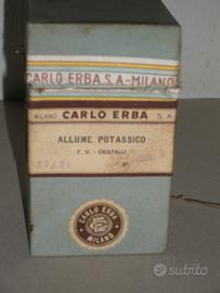 Scatola in cartone vintage 'carlo erba'