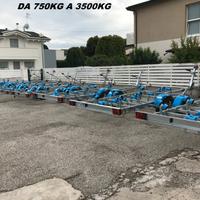 Rimorchio per barca o gommone da 750 a 3500Kg