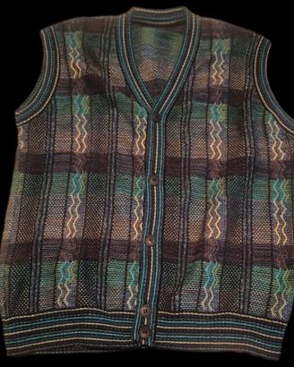 MISSONI vintage '80, cardigan/gilet smanicato