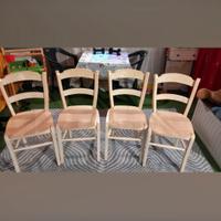 set 4 sedie in legno