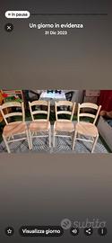 set 4 sedie in legno