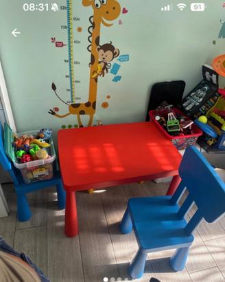 Tavolo con sedie per bambini