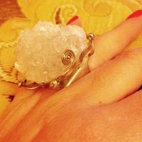 Anello argento e cristallo di Rocca