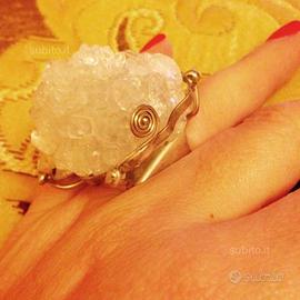 Anello argento e cristallo di Rocca