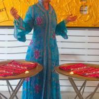 Abito marocchino ricamato doppio