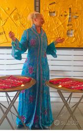 Abito marocchino ricamato doppio