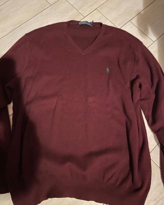 Maglione Ralph Lauren cotone xxl Bordeaux