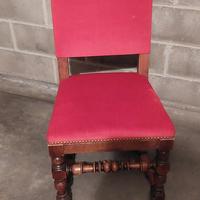 Sedia a Rocchetto Barocco in noce.