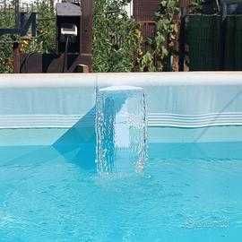 fontana cascata piscina