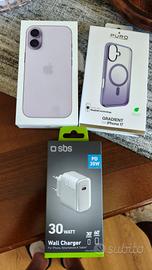 nuovo iphone17 256 lavanda+cover-caric-pellicola