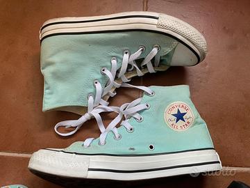 Scarpe converse azzurre/ verde acqua numero 39