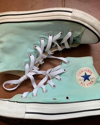 Scarpe converse azzurre/ verde acqua numero 39