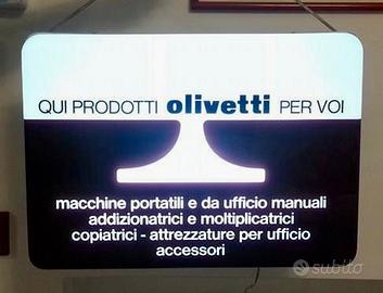 Olivetti, insegna luminosa  Vintage, Epoca