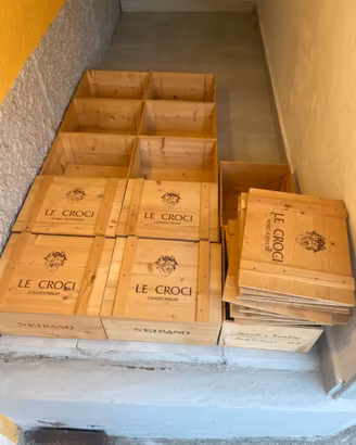 Cassetta di legno per 6 bottiglie di vino