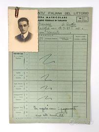 Fascicolo e documenti storici WWII - 1935