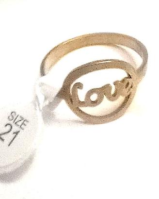 Anello in acciaio dorato
