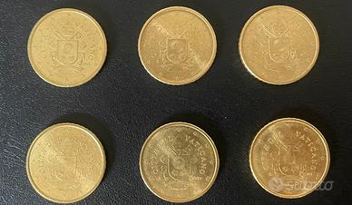Monete 50 eurocentesimi Vaticano vari anni