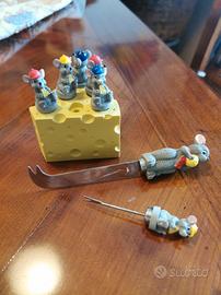 set da formaggio o aperitivo topi