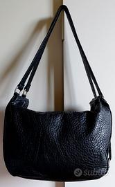 Original PEPE JEANS,borsa tracolla vera pelle nera