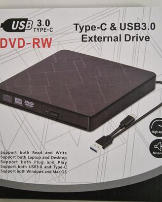 Masterizzatore esterno DVD-RW USB type C