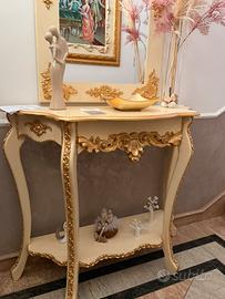 Console ingresso con specchio stile classico