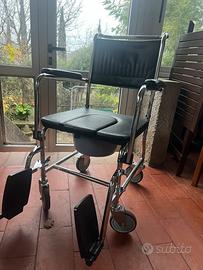 WIMED Sedia Comoda Imbottita con Rotelle