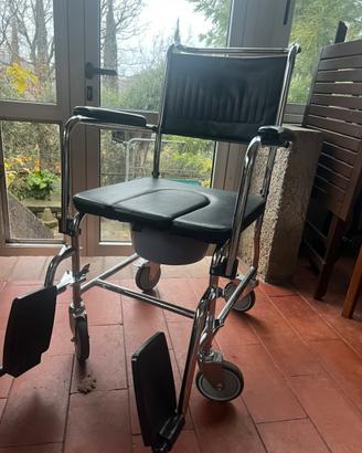 WIMED Sedia Comoda Imbottita con Rotelle