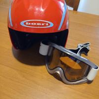 Occhiali da sci + casco 