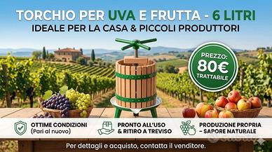 Torchio spremifrutta / uva da 6 litri - NUOVO