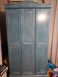 Armandi in legno massello azzurro