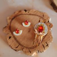 Set bracciale e orecchini creati a mano