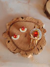 Set bracciale e orecchini creati a mano