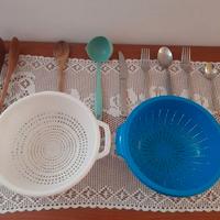 Utensili da Cucina: 2 Scolapasta, Kit Legno, Mesto