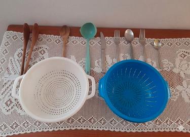 Utensili da Cucina: 2 Scolapasta, Kit Legno, Mesto