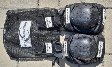 ginocchiere e para polsi per pattini in linea