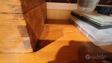 Scrivania legno 9 cassetti