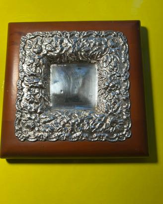 Portachiavi con placca in argento