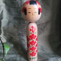 Kokeshi bambola giapponese vintage firmata 