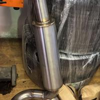 Scarico 500 Abarth Inox centrale + finale valvola