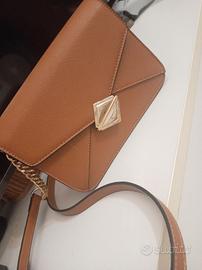 Borsa a tracolla color caramell caffè 