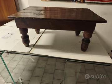 tavolo rustico in legno vintage massello con gambe