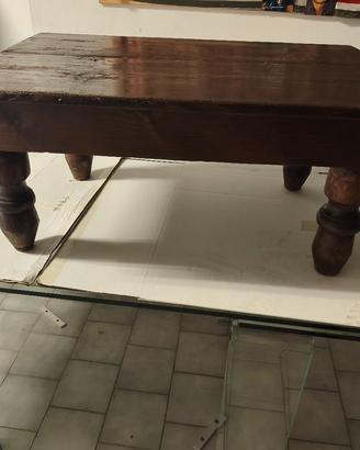 tavolo rustico in legno vintage massello con gambe