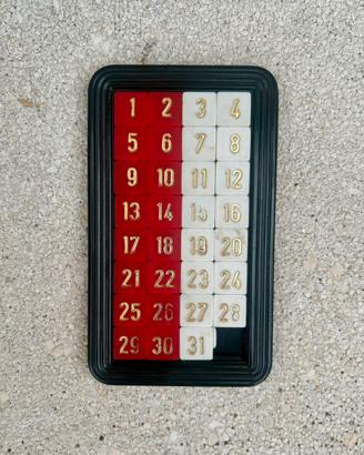 Gioco del 15 con 31 numeri vintage anni 80