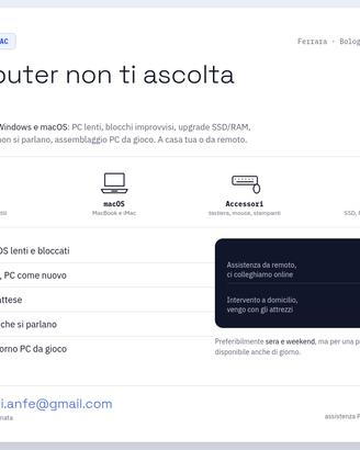 Assistenza informatica professionale anche privati