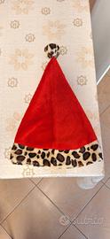 Cappello di Babbo Natale – Rosso e leopardato